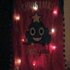 Claire's, Christmas Light-Up‎ Ugly Xmas Sweater. Mans Sz.med, Womens Sz.L